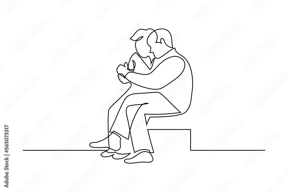 Two Women Talking At Coffee Table Drawing High-Res Vector Graphic - Getty  Images
