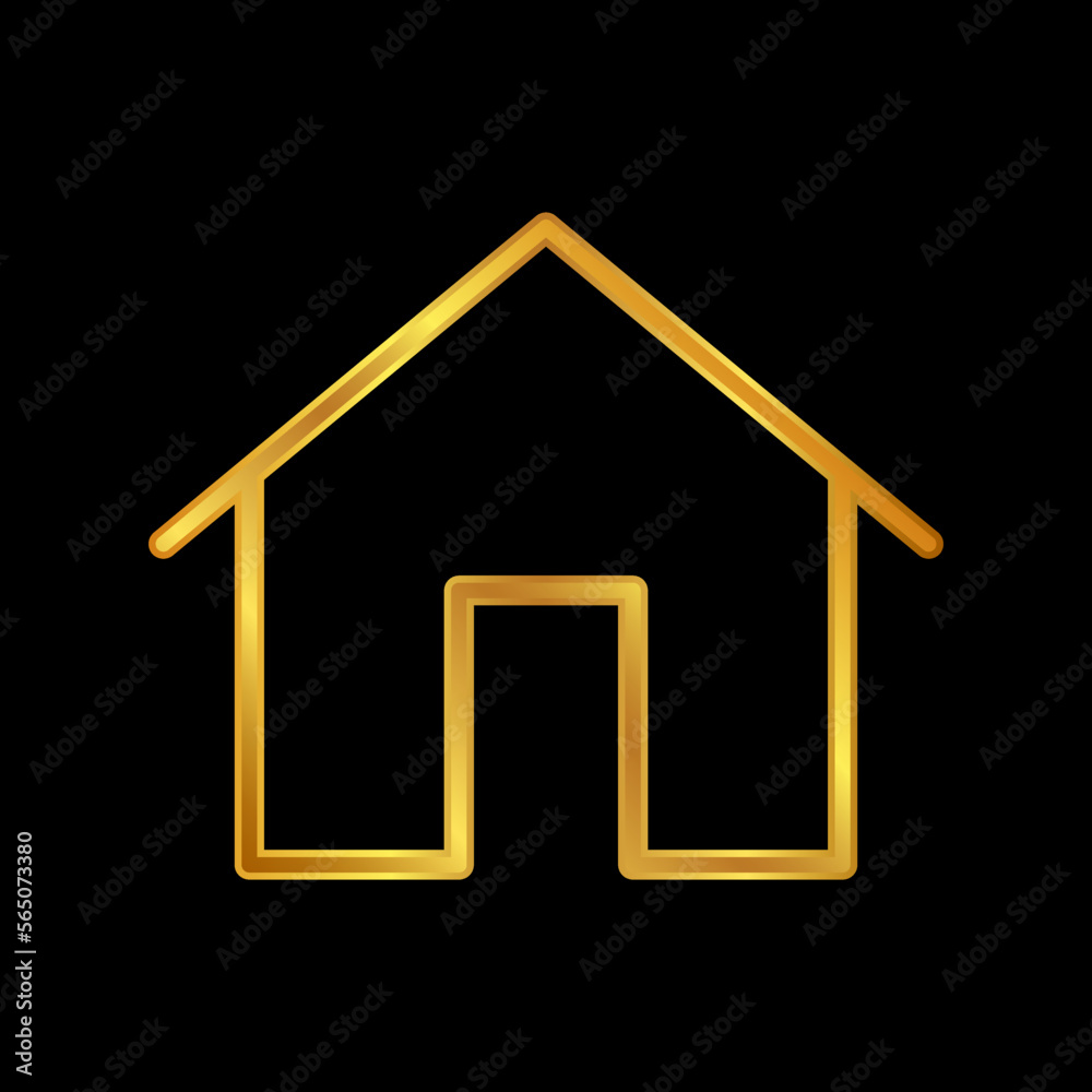 gold house vector logo template gold house vector logo template