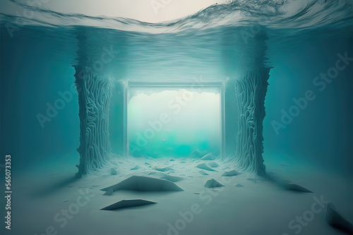 Ocean depth. Underwater emp...