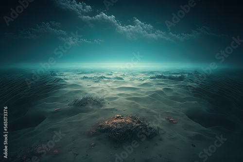 Ocean depth. Underwater emp...