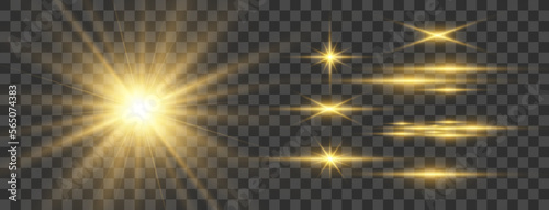 	
Bright beautiful star.Illustration of a light effect on a transparent background.
