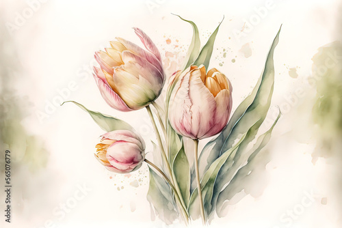 Spring tulips in watercolor...