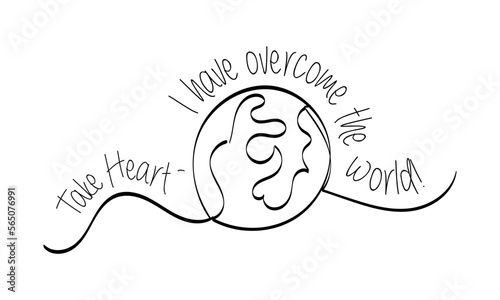 Scripture Illustration for Tattoo design. The message of the Gospel of Jesus Christ. Bible lesson for kids.