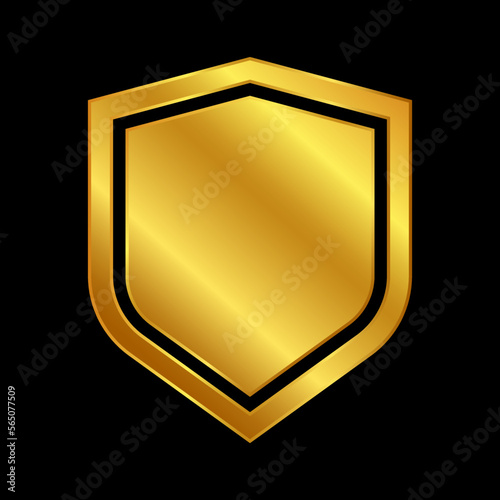 gold shield vector logo template