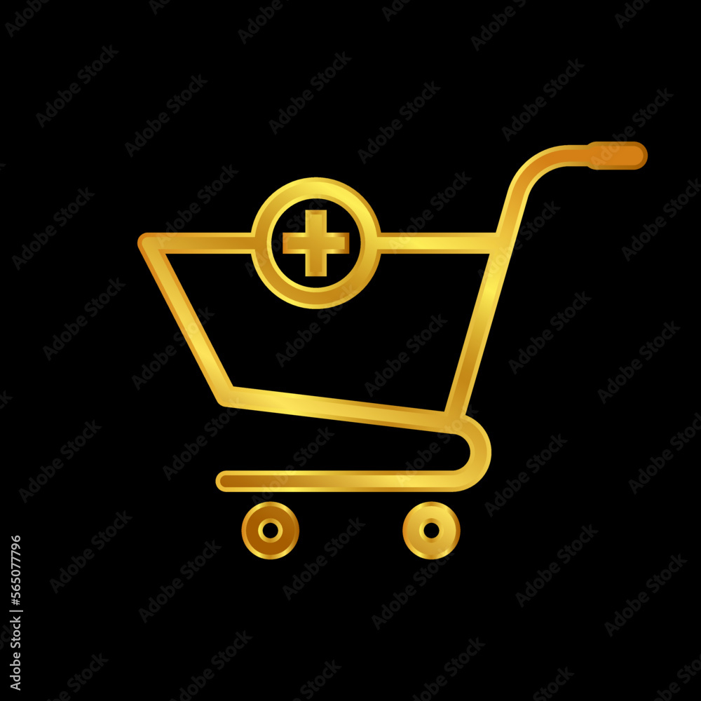 gold trolley vector logo template gold trolley vector logo template