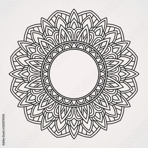 Canvas Print frame circular pattern mandala