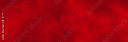 Panorama view abstract watercolor red background.