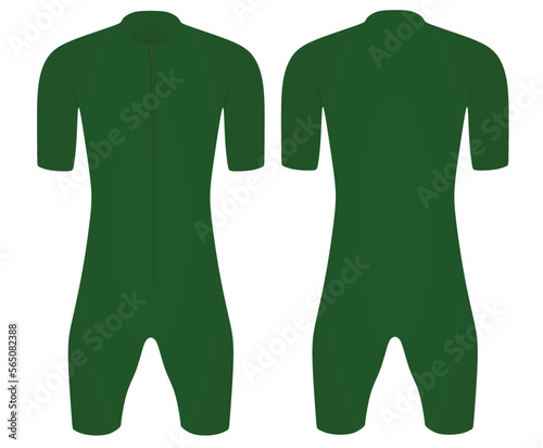 Green cycling jersey. vector illustration