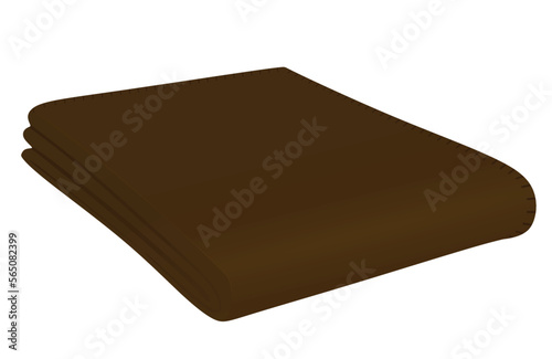 Brown square blanket. vector illustration