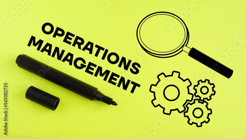 Operations Management is shown using the text and picture of gears