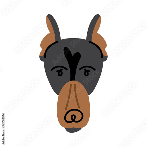 doberman dog head