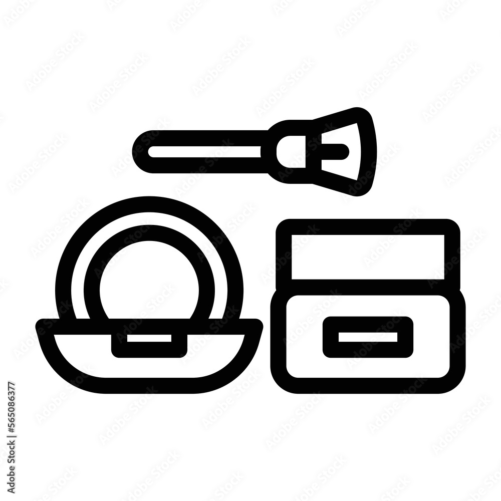 cosmetics line icon illustration vector graphic 