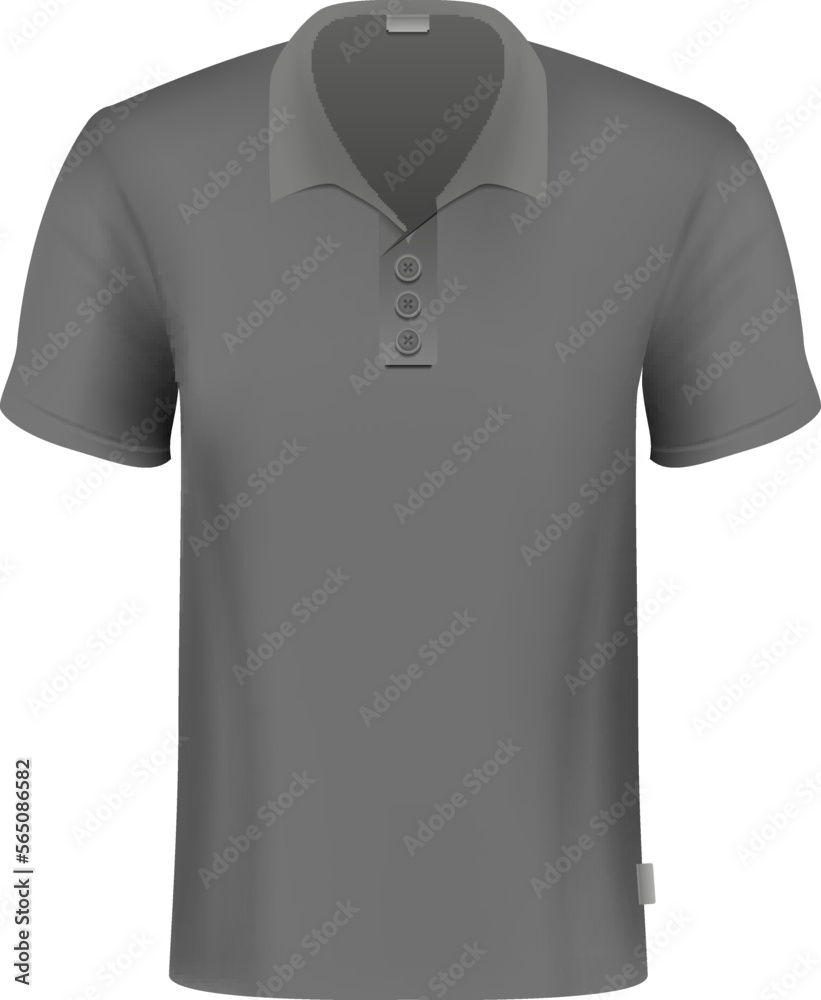 Black polo t-shirt realistic mockup. Fashion template Black polo t-shirt realistic mockup. Fashion template