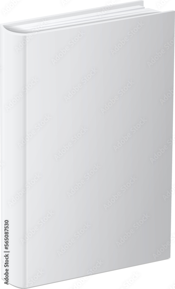 White book mockup. Realistic blank hardcover template White book mockup. Realistic blank hardcover template