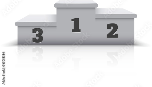 Winner podium. Realistic race competition stand mockup