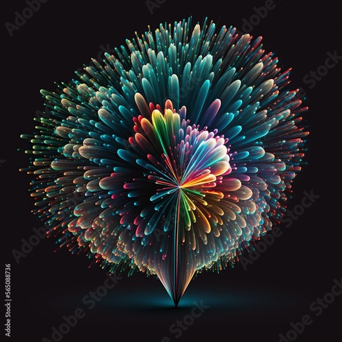 Fireworks, light, star, fractal, illustration, explosion, fireworks, pattern, color, design, flower, art, space, 3d, black, purple, wallpaper, chaos, glow, energy, blue, motion, galaxy, backgrounds