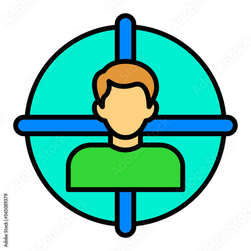 Target Filled Line Icon