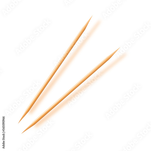 Toothpicks. hygiene and health on toothpicks white background. Vector.