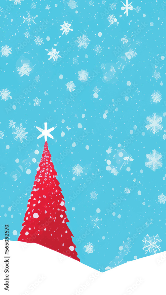 Beautiful Trees Covered with Snow in the Winter, Winter landscape.