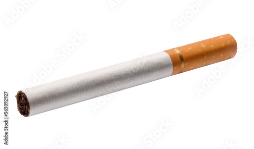 Cigarette isolated on transparent layered background.