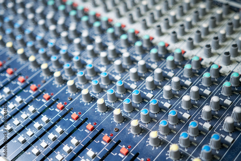 Analog mixing console at Recording sound Studio Studio Analog mixing console at Recording sound Studio Studio