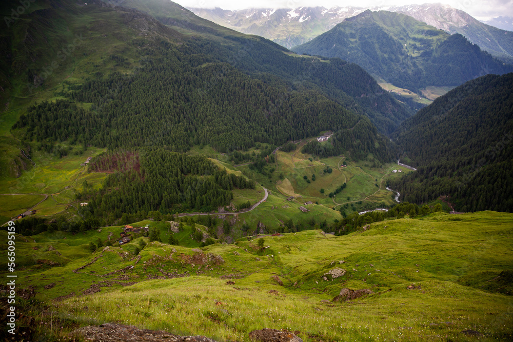 Panoramic photos from the Passo Rombo Italy - Timmels Joch Austria Pass crossing in Alpen