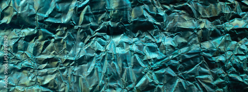crumpled color copper foil, background or texture