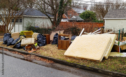 Neighborhood trash eyesore. photo
