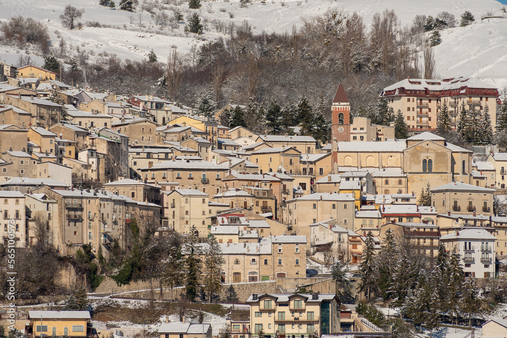 Panorama invernale di Rivisondoli - L'Aquila - Abruzzo - Italia