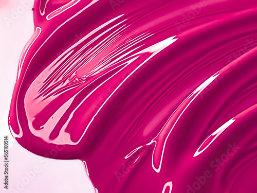 Glossy pink cosmetic texture as beauty make-up product background, cosmetics and luxury makeup brand design concept photo