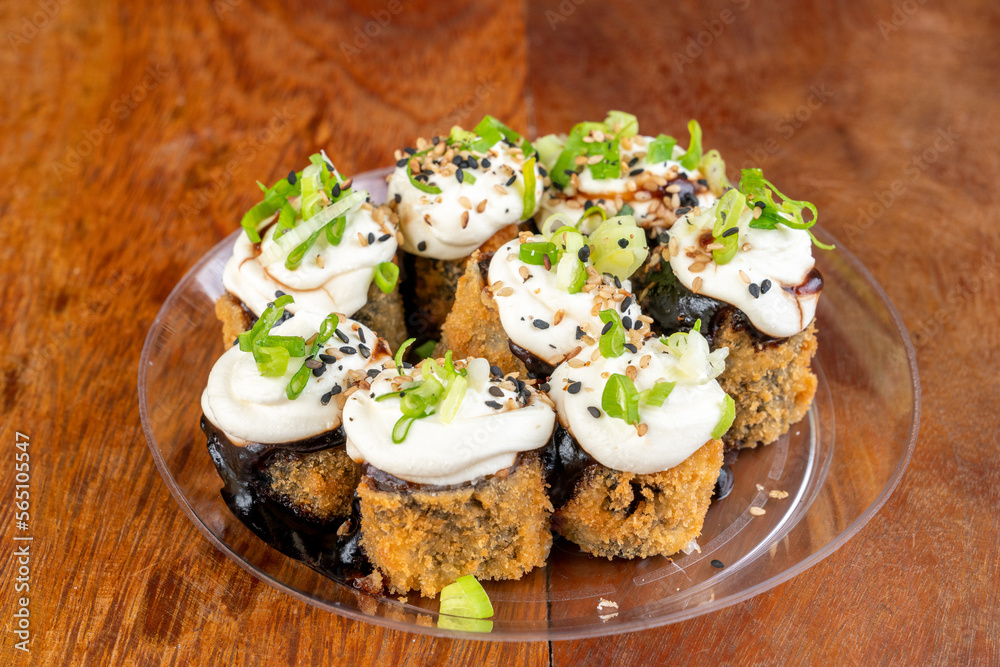 sushi rolls with cucumber and wasabi sushi rolls with cucumber and wasabi