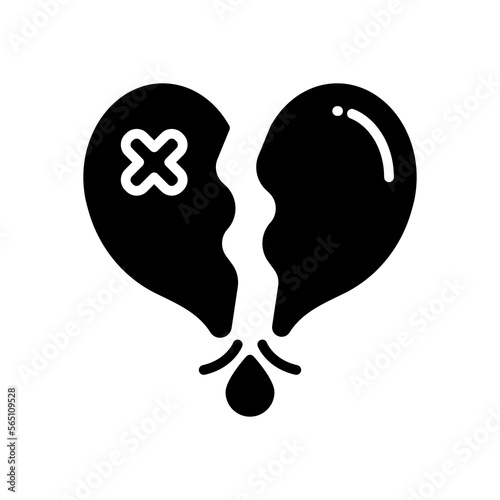 broken heart icon for your website  mobile  presentation  and logo design.