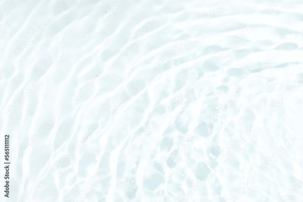 Closeup view of water with ripples on white background Closeup view of water with ripples on white background