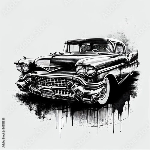 Fototapete Classic Car Cadillac Logo