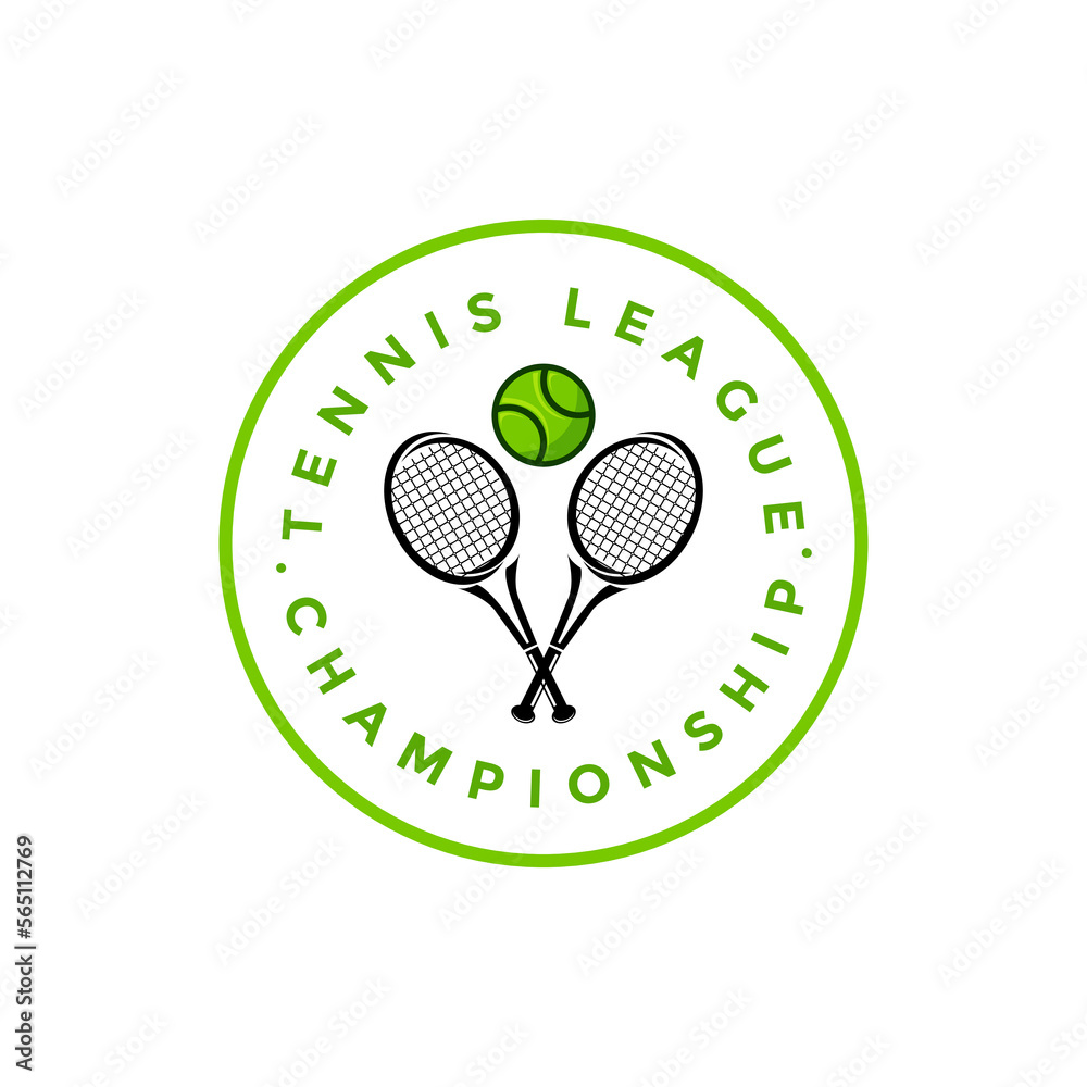 Modern vector tennis ball tournament logo, vector design tennis logo for your team or tournament.