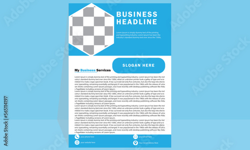 Corporate creative colorful business flyer template design.