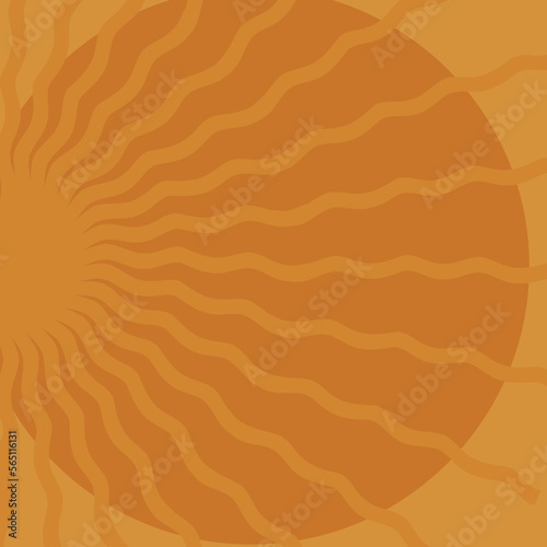 Orange abstract background with waves