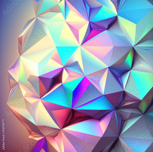 Abstract sparkle hologram colorful background, futuristic technology AI Generated