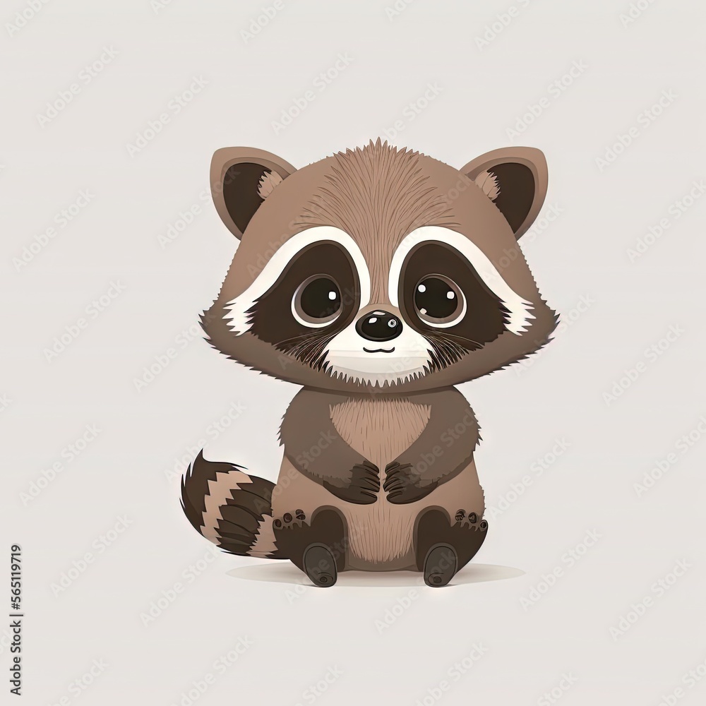 Sad Eye Raccon a raccoon sitting down with a sad look on its face and eyes, with a ...