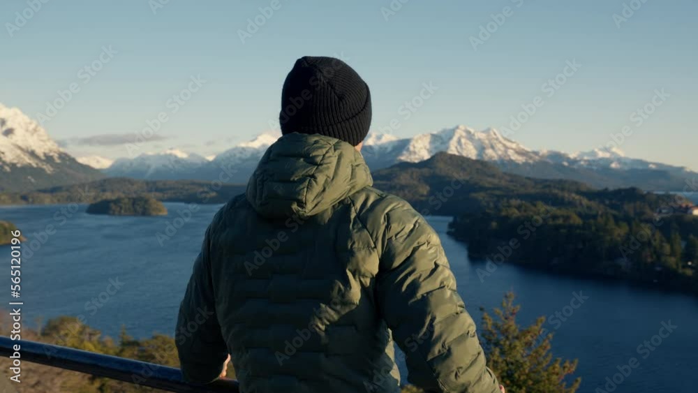 Man Appreciating The View At Bariloche Man Appreciating The View At Bariloche
