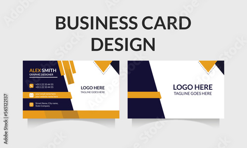 Clean stylish modern business card design template