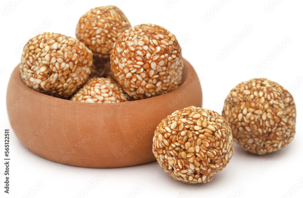 Sesame caramel laddu Sesame caramel laddu