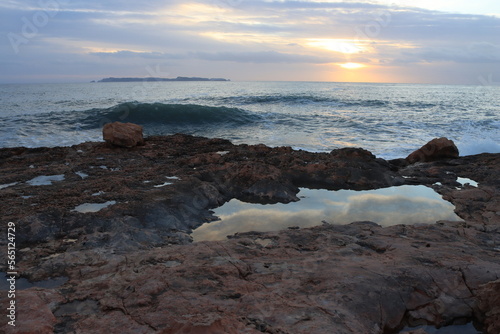 Cabo de Ses Salines al atardecer.