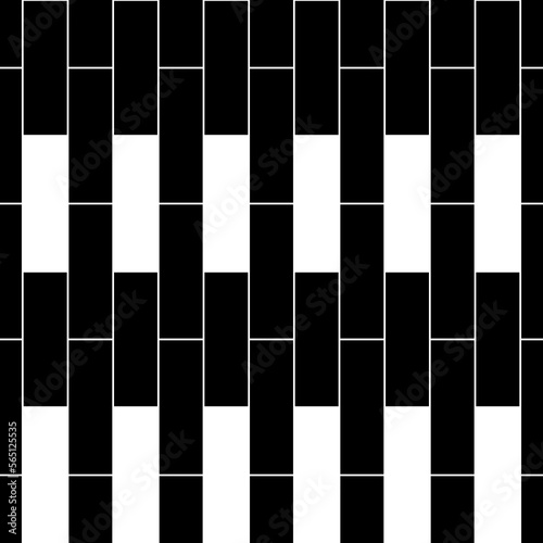 Seamless brickwall pattern. Bricks cladding wall. Walling wallpaper. Mosaic motif. Geometric ornament. Grid background. Geometrical backdrop. Digital paper, textile print, web design. Vector art work