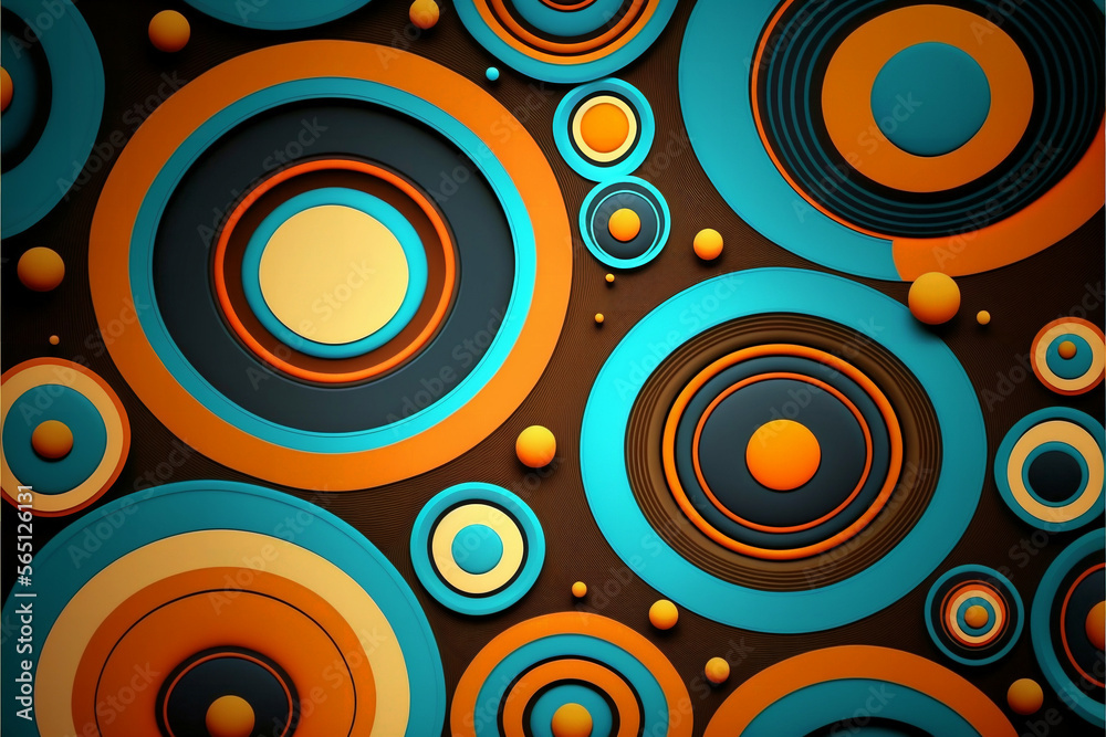 Fototapeta premium geometrical retrofuturistic afrofuturistic abstract pattern background, new quality universal colorful joyful holiday stock image illustration design