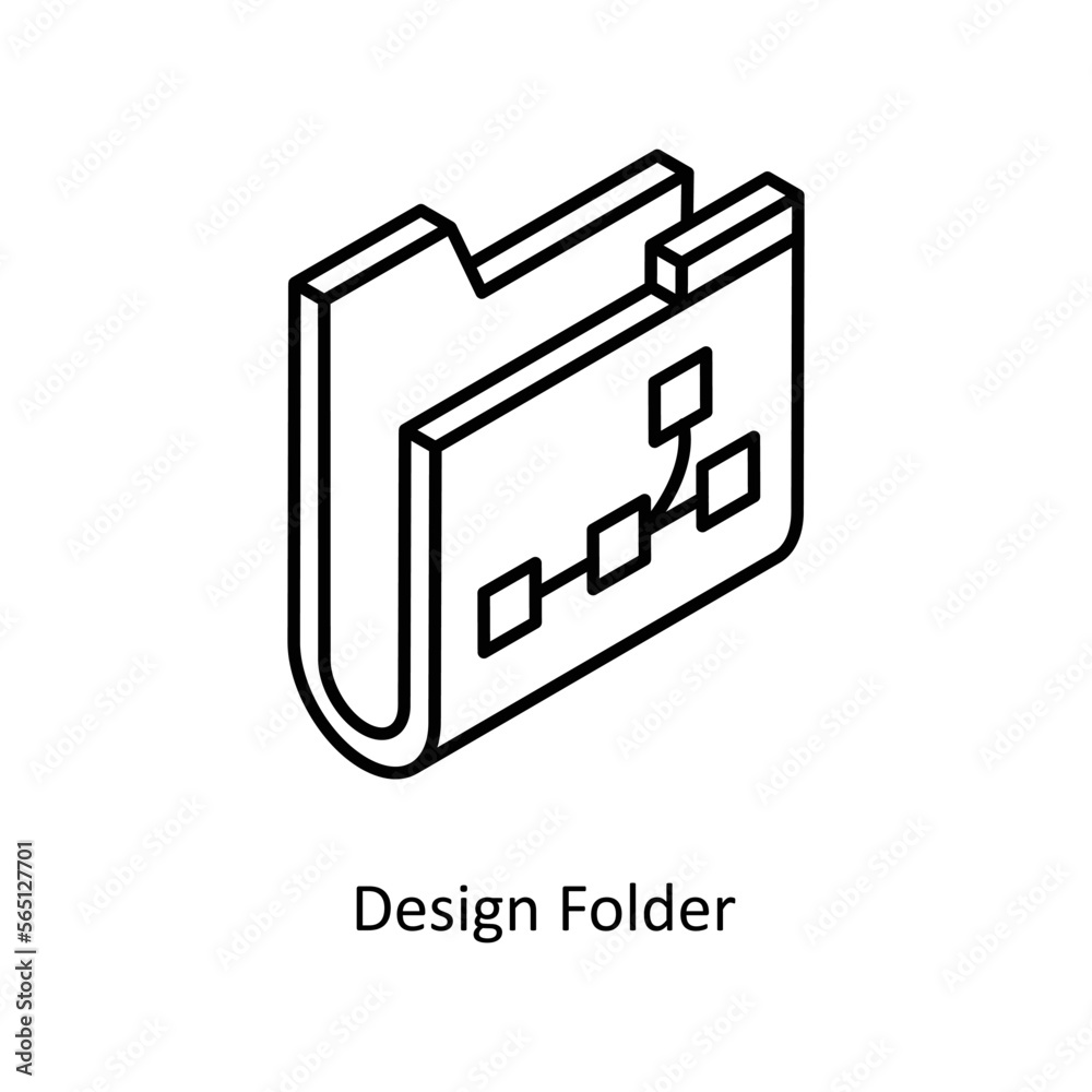 Design Folder Vector Isometric Outline icon for your digital or print projects. Design Folder Vector Isometric Outline icon for your digital or print projects.