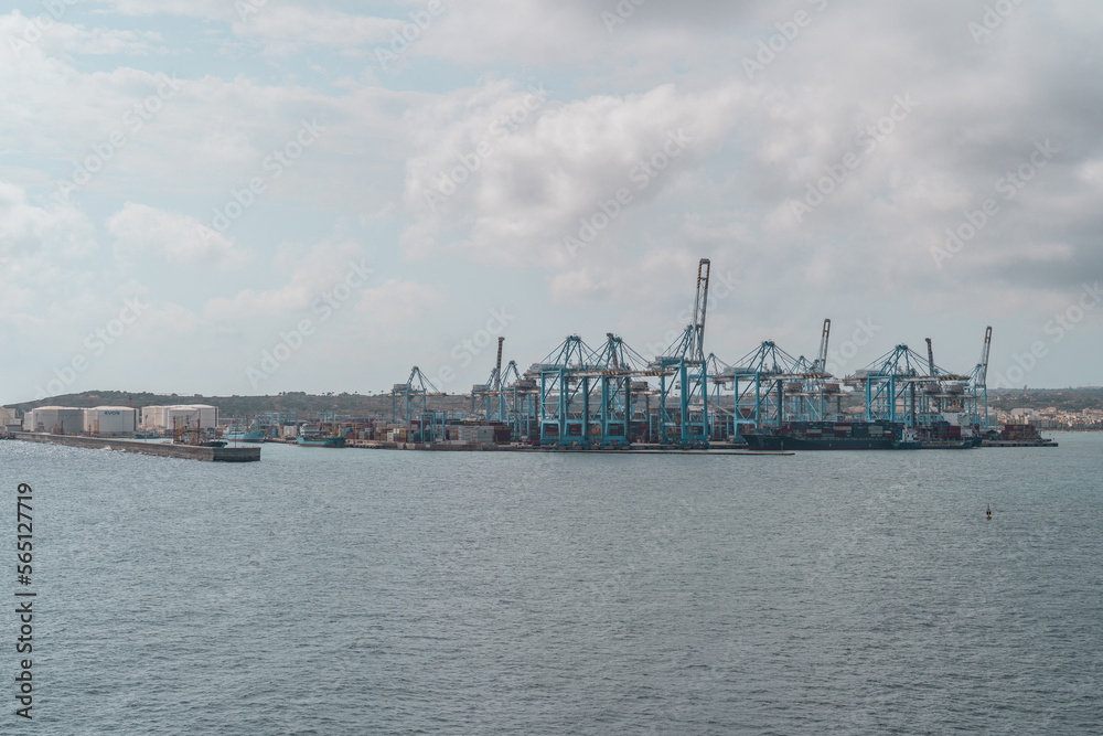 Cargo port in Malta for big cargo ships