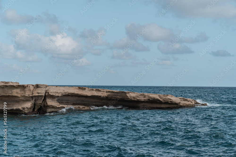 Panoramic view of the coast of malta Panoramic view of the coast of malta