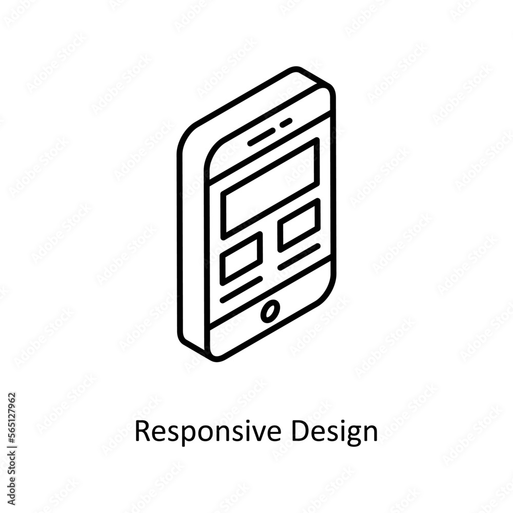 Responsive Design Vector Isometric Outline icon for your digital or print projects. Responsive Design Vector Isometric Outline icon for your digital or print projects.