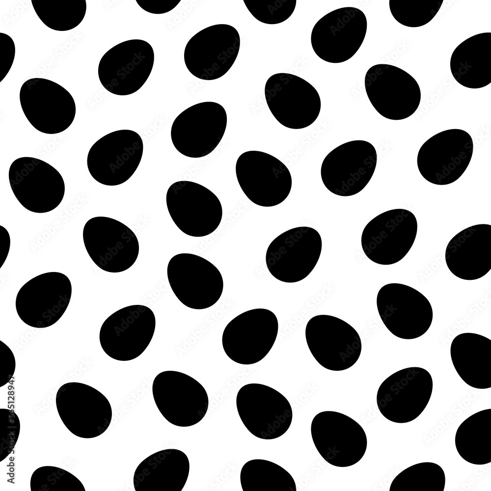 Black Easter eggs on white background. Seamless vector pattern. Flat simple vector illustration. Ideas for celebrating Easter designs, creative decorations, greeting cards, prints, papers, and web. Black Easter eggs on white background. Seamless vector pattern. Flat simple vector illustration. Ideas for celebrating Easter designs, creative decorations, greeting cards, prints, papers, and web.